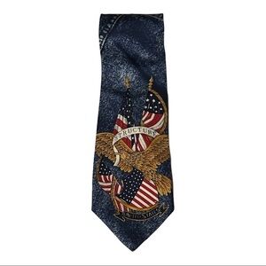 Structure American Patriotic Themed Italian Silk Tie